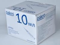 10 мл трехкомпонентный шприц Pakro, с иглой 0,8х40, 100 шт купить в Владивостоке