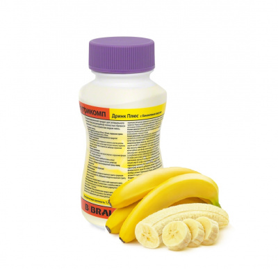 Нутрикомп Дринк Плюс банановый 200 мл. в пластиковой бутылке купить оптом в Владивостоке
