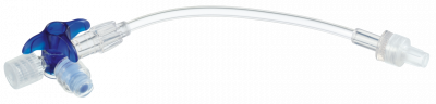 Кран 3-ходовой Дискофикс С с Сэйффлоу 360° синий линия 50 см купить оптом в Владивостоке