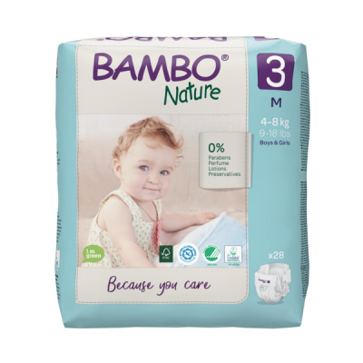 Эко-подгузники Bambo Nature 3 (4-8 кг), 28 шт купить оптом в Владивостоке
